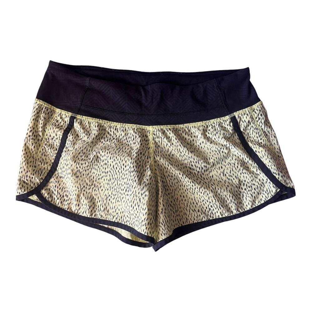 lululemon athletica Black and Cream Athletic Shorts